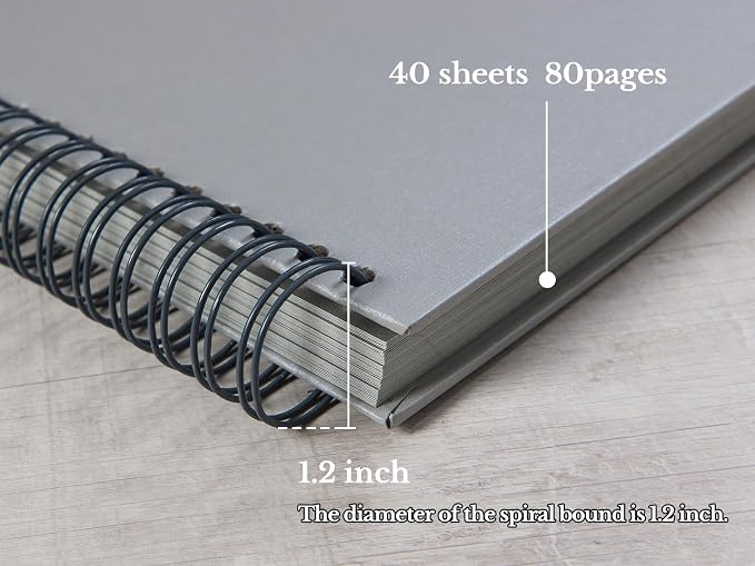potricher 12 x 12 Inch Large DIY Scrapbook Photo Album 80 Pages Thick Kraft - Image 4