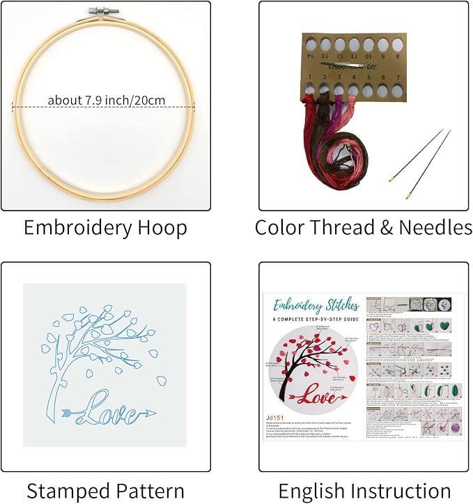 Louise Maelys Love Heart Tree Embroidery Kit - Image 2