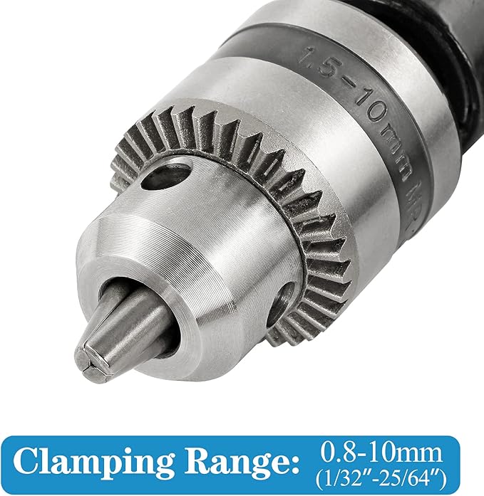 Cordless Right Angle Drill Adapter, 90 Degree Adapter Drill with 3/8" Keyed Chuck and 8mm Hex Shank Power Tool Attachment (Chuck Range: 1mm-10mm)