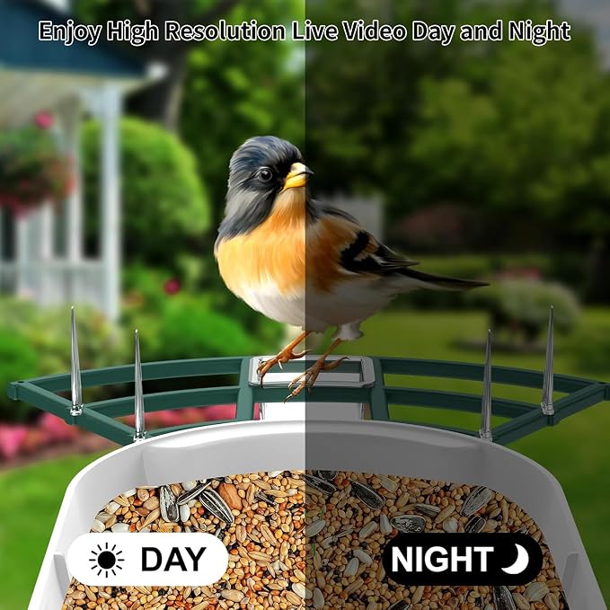 Bird Feeder with Camera, AI Identify Birds Species, Smart Birds Camera with - Image 5