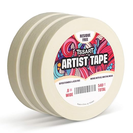 3 Pack White Artist Tape by TSSARTtape