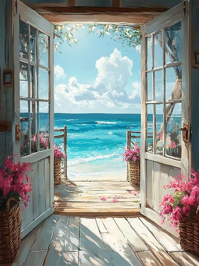MBNTJHT Scenery Stamped Cross Stitch Kits by MBNTJHT