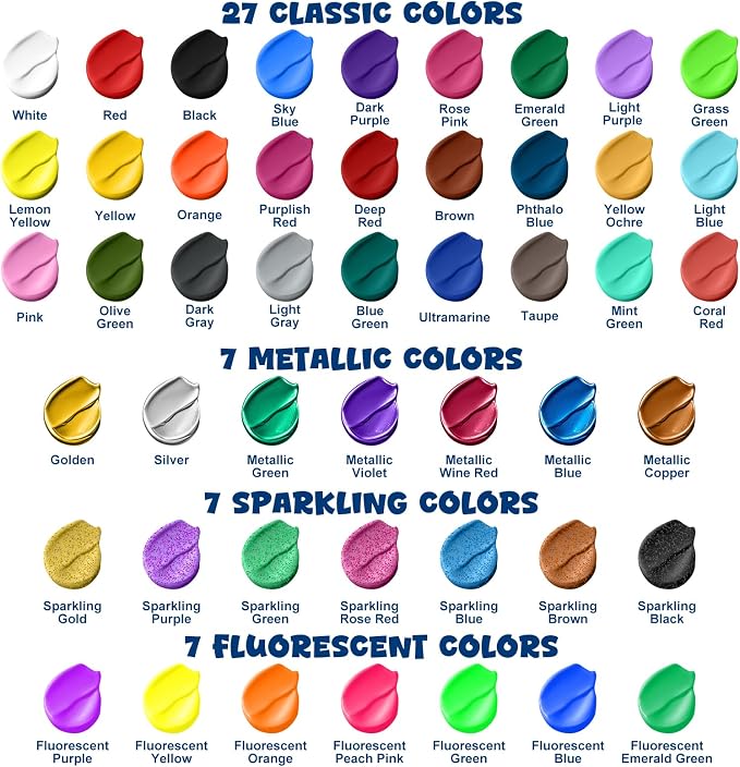 Roizefar Fabric Paint Set, 48 Colors - Image 2