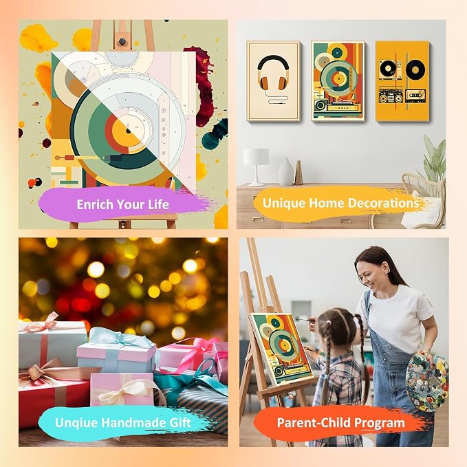Mandun 3 Pack Paint by Numbers Kit - Image 7