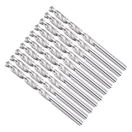 Drill Bit, 5mm Cutting Diameter, 4241 HSS 118° Cutting Angle Uncoated Bright Versatile Jobber Bits - (Applications: for Drilling Plastic Wood Soft Metal), 10-Pieces