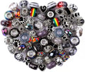 Aipridy European Large Hole Beads, Colorful Glass Charm Beads Set by AIPRIDY