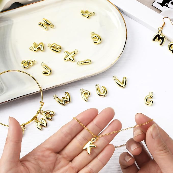 SANNIX 26Pcs Letter Charms, Initial Letter Charm - Image 3