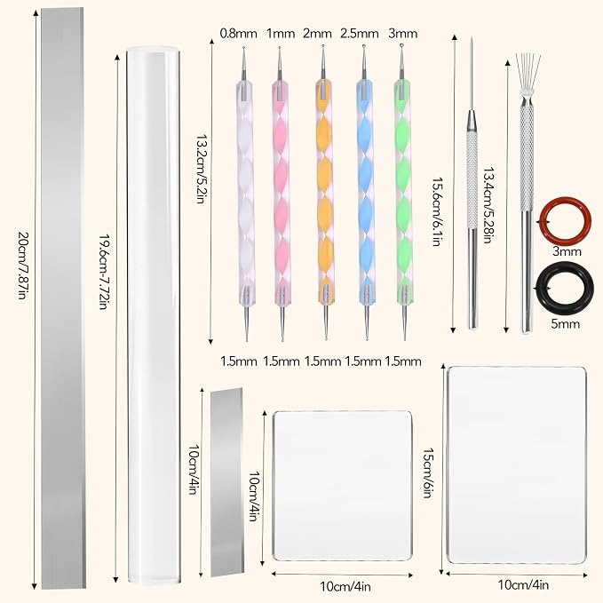 Polymer Clay Tools, Acrylic Clay Roller Pin, Polymer Clay Cutters Tools - Image 2