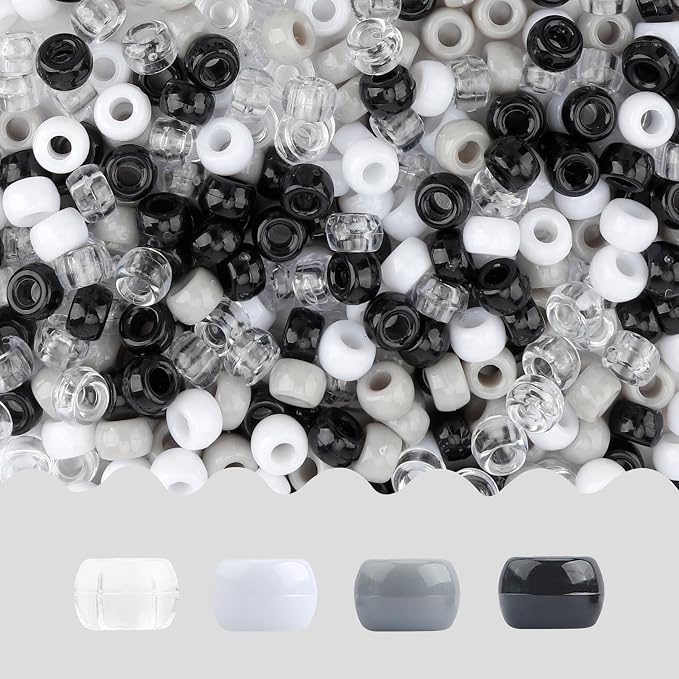 Pony Beads 4000 Pcs, Beads for Bracelets, Hair Beads, Beads for Jewelry Making by anpiwshjo