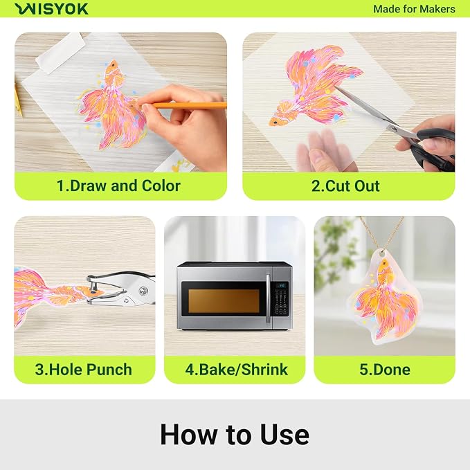 WISYOK 76 pcs Shrinky Film Kits - Image 4
