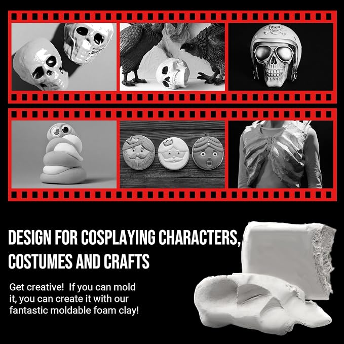 CALPALMY Moldable Foam Clay - 300g High Density Air Dry Clay - Image 5