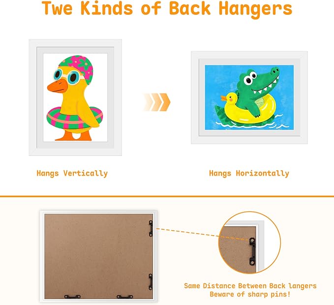 4 Pack Kids Artwork Frames Changeable 8.5 x 11 Inch Children Art Projects - Image 5