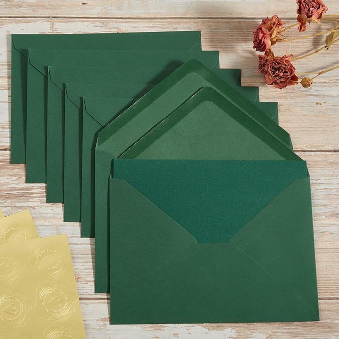 50 Pack Dark Green A7 Envelopes - Image 7