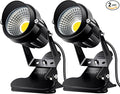 Spot Lights Clamp Indoor Spotlights, 7W Clip on Lights Daylight White Uplights with 6FT Cord and Switch for Trade Show, Workshop, Billboard, Desk Lighting (2 Pack)