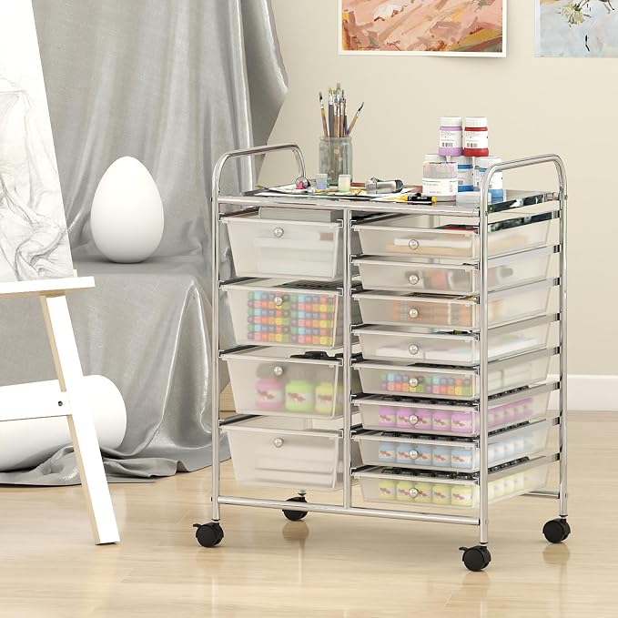 BECOMFORT 15-Drawer Rolling Cart - Image 9