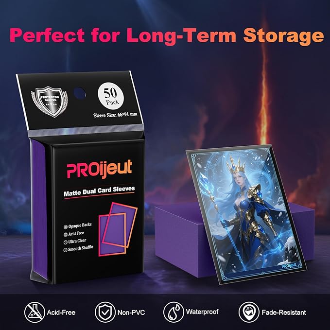 200 Pack Card Sleeves, Matte Dual Trading Card Sleeves - Image 4