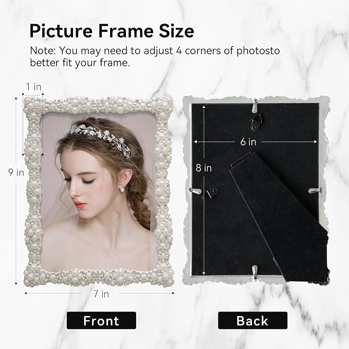 DIKAR 6x8 Picture Frame with Pearl - Image 3