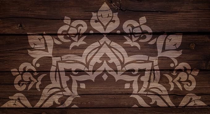 YKW 5 Pack Mandala Stencils for Painting, Large Half Mandala & Breathe Zen - Image 7