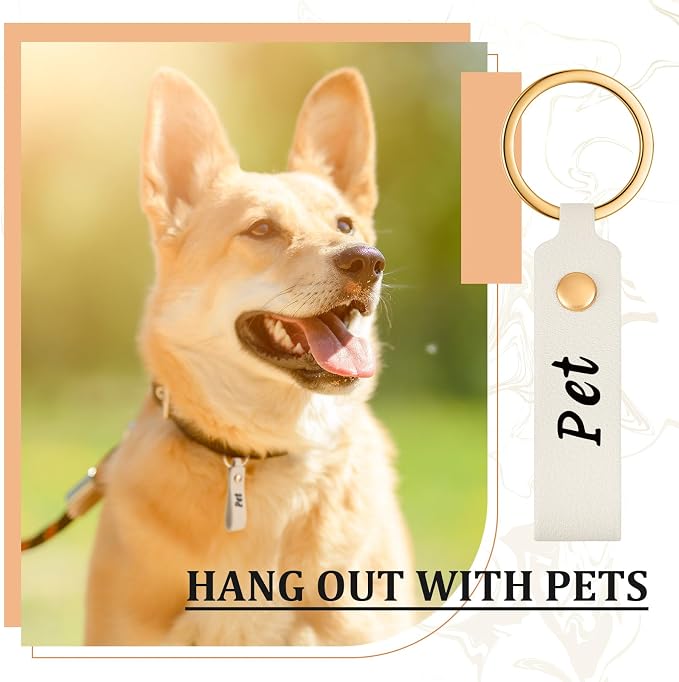 Wavyknot 100 Pcs PU Leather Keychain Blanks Bulk Laser Engraving Blanks - Image 7