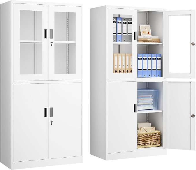 PEUKC Display Storage Cabinet by SleekSteelDesksShelvesbyPEUKC%E2%80%93WorkLiveOrganize
