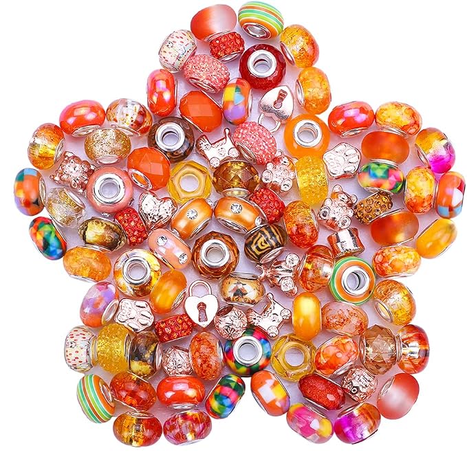European Large Hole Spacer Charm Beads by VICTLOV