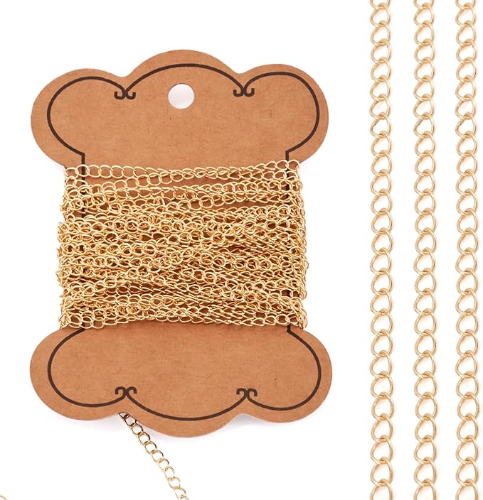 Pandahall 16.4 Feet Permanent Jewelry 14K Gold Filled Curb Chain by PHPandaHall