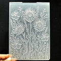 3D Plastic Embossing Folder Template Sunflowers and Flowers Texture 5x7 Inch by Unknown