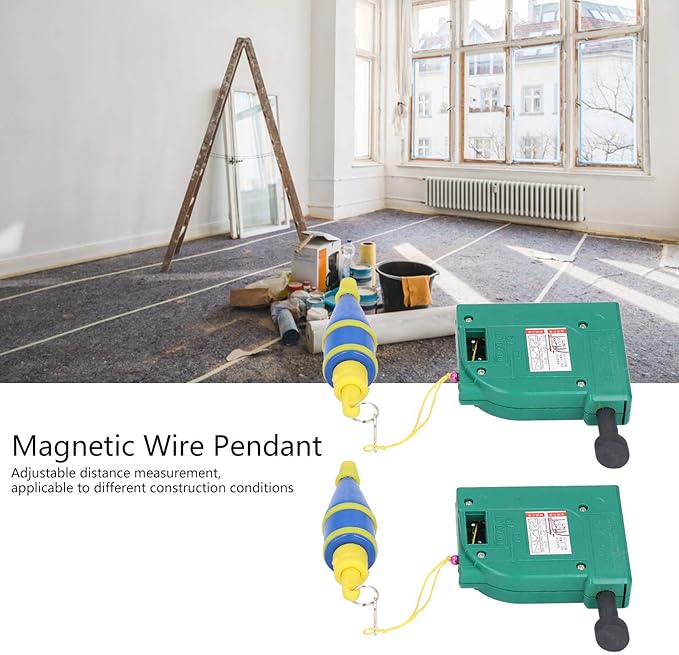 2Pcs Plumb Bob Setter Magnetic Wire Hammer 5M Magnetic Plumb Rite Setter Leveling Test Device Measure Tool