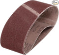 HARFINGTON 3 x 18 Inch Sanding Belts, 2 Pcs 80 Grits Aluminum Oxide Abrasive Belt Sander File Belt for Woodworking, Metal Polishing, Knife Sharpener