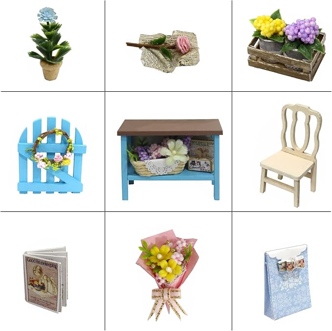 CUTEROOM DIY Doll House Miniature Furniture Wooden House Kit - Image 6