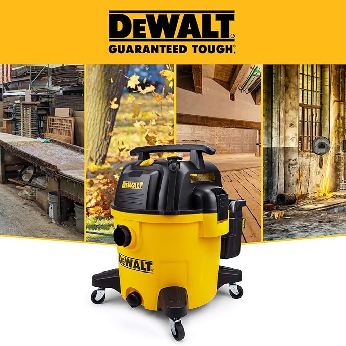 DEWALT DXV10P 10 Gallon Poly Wet Dry Vacuum Yellow