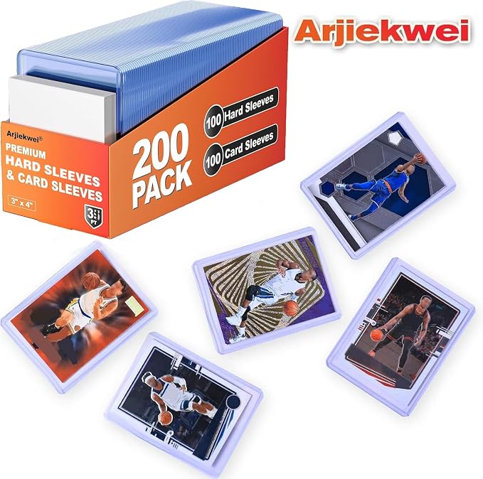 Card Sleeves Hard Plastic, Arjiekwei 3"X 4" Baseball Cards Protectors Plastic - Image 5