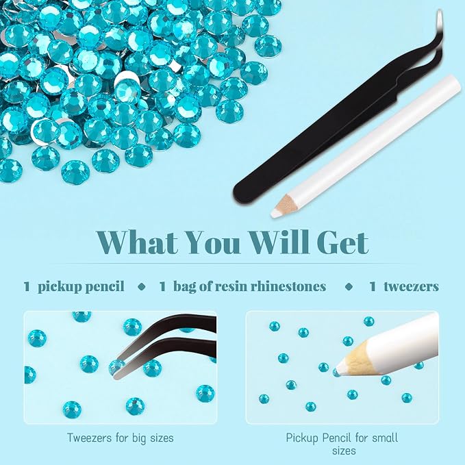 1500PCS 6mm Resin Rhinestones Bulk - Image 6