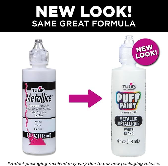 Tulip Puff Fabric Paint Metallic Finish, Permanent Craft Paint - Image 6