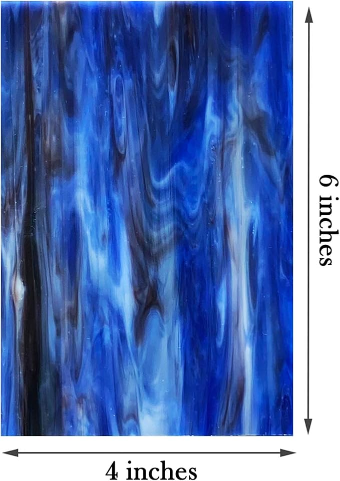 LITMIND 12 Sheets Variety Stained Glass Sheets Pack, 4 x 6 inch Mosaic Glass - Image 5
