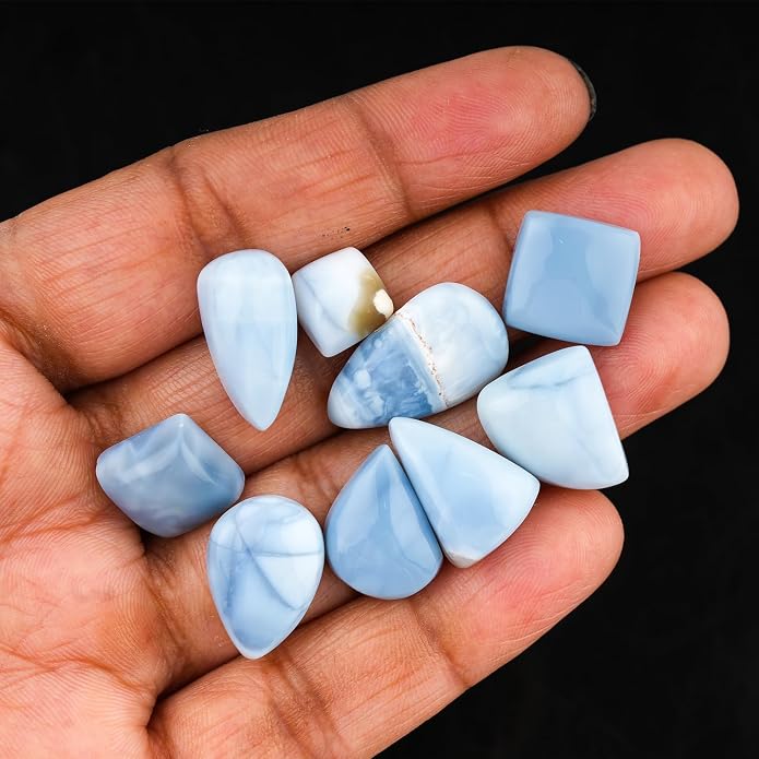 10pcs, Natural Gemstone Cabochon, Wholesale Assorted Flatback Crystals - Image 4