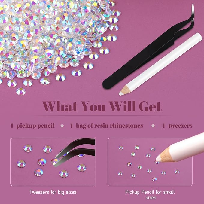 6000PCS 4mm Resin Jelly Rhinestones in Bulk, Bedazzling Flatback Crystals - Image 7