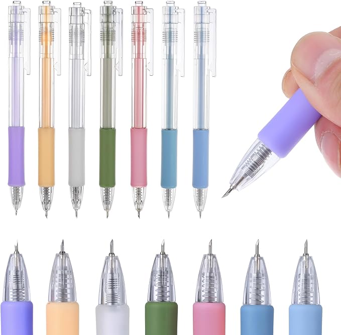 7 Pcs Knife Pen Craft Cutting Tools Utility Knife Paper Cutter Retractable Pen by Unknown