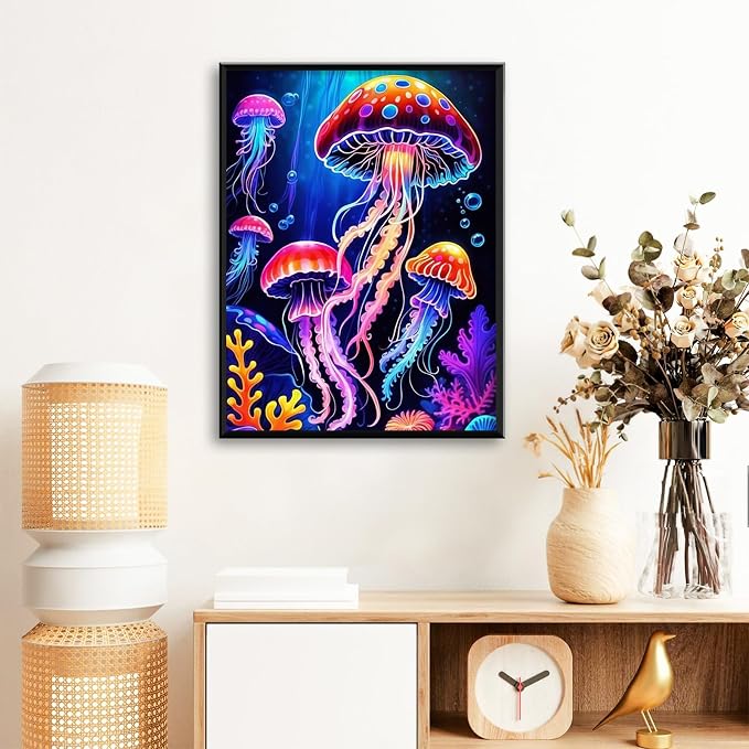 Jellyfish Diamond Art Kits for Adults Beginners 12x16 in, DIY Craft Gift | - Image 2