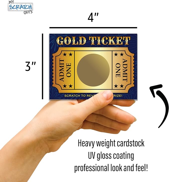My Scratch Offs Gold Ticket Admit One DIY Make Your Own Scratch Off Tickets - Image 2