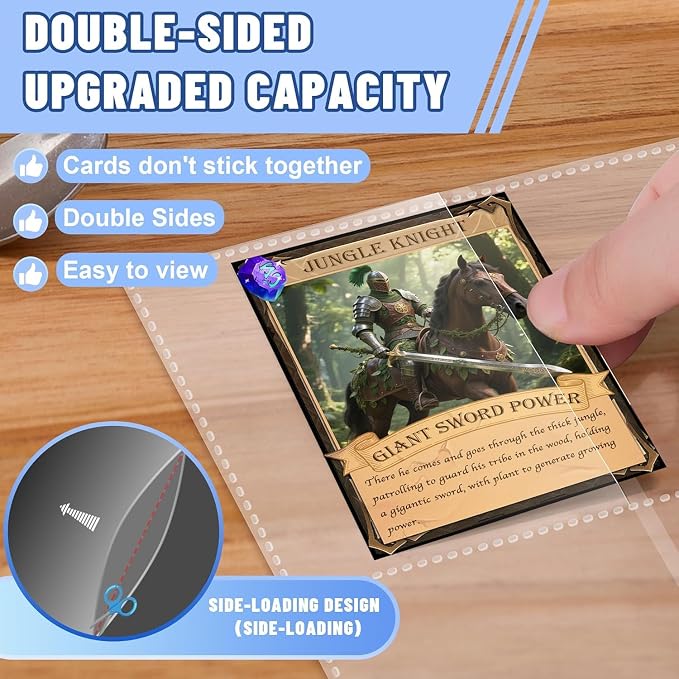 7200 Pockets Trading Card Binder Sleeves, Baseball Card Sleeves Fit - Image 3