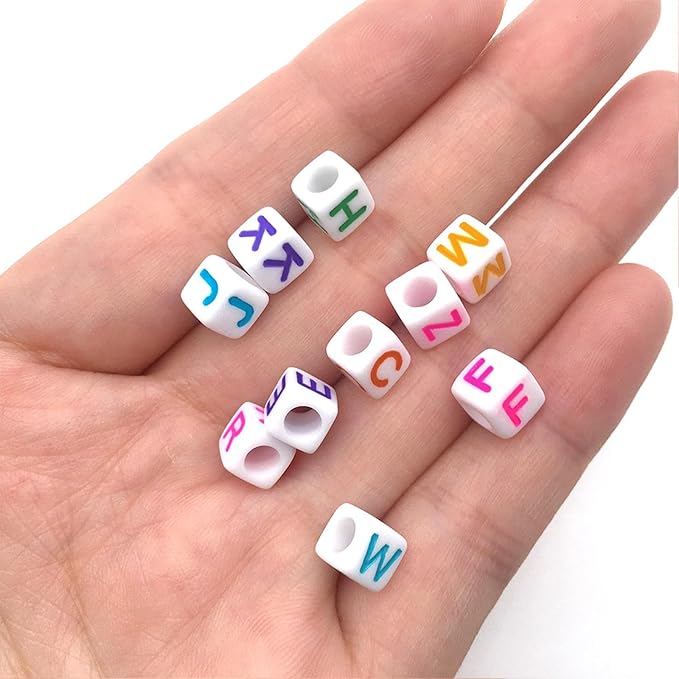 YMSDZHL Alphabet Beads A-Z 1000Pcs Letter Beads, Acrylic 6x6mm Round Letter - Image 6