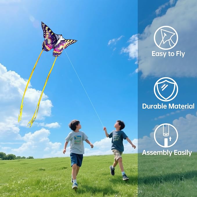 Butterfly Kites for Kids and Adults, 300ft String Handle Included - Image 2