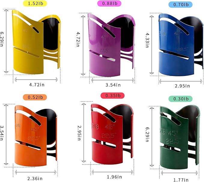 6Pcs Magnetic Metal Pipe Cutting Guide Kit, Pipe Cutting Tool 1-5/8" 1-7/8" - Image 2