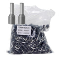 Fidioto 1000pcs AWG12 Terminal Connector Wire Insulated Cord Pin Ends Terminals for Electric, Industrial, Chemical Industry, Power Control System, etc. (Grey-1000PCS-12AWG)