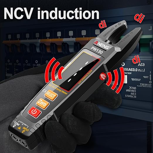 ANENG Multimeter Tester Color LCD TRMS 4000 Counts Clamp Meter Auto Ranging Rechargeable Voltmeter with U-Shaped Jaw Measures AC/DC Current,Voltage,NCV,Ohm,Diode,Capacitance,Resistance,Continuity