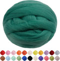 JeogYong Needle Felting Wool, 3.53oz Wool Roving Chunky Wool Yarn, Lake Green by JeogYong