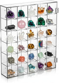 Adjustable Rock Display Case, 30 Grid Clear Acrylic Crystal Display Case by Unknown