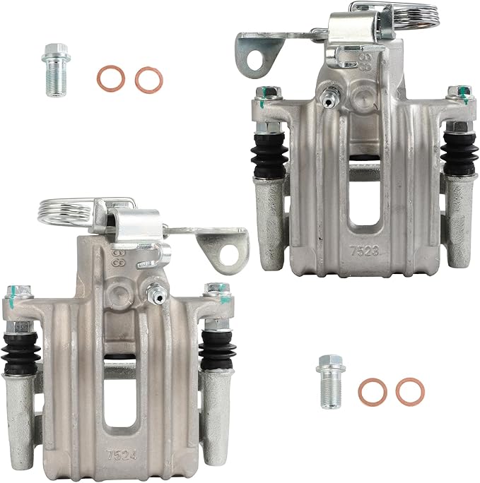 cciyu Rear Left & Right Brake Calipers Assembly w/Bracket 19B2109 19B2108 1998-2001 For Audi For A4,1998-2004 For Audi For A6,1998-2005 For Volkswagen For Passat