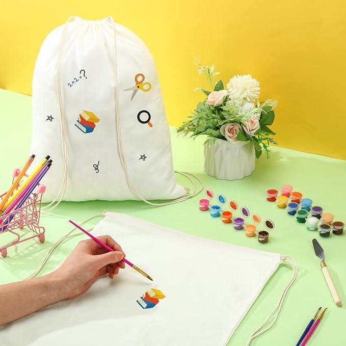 Saintrygo 400 Pcs Tie Dye Drawstring Bags Cotton Sublimation Blank Backpack - Image 5